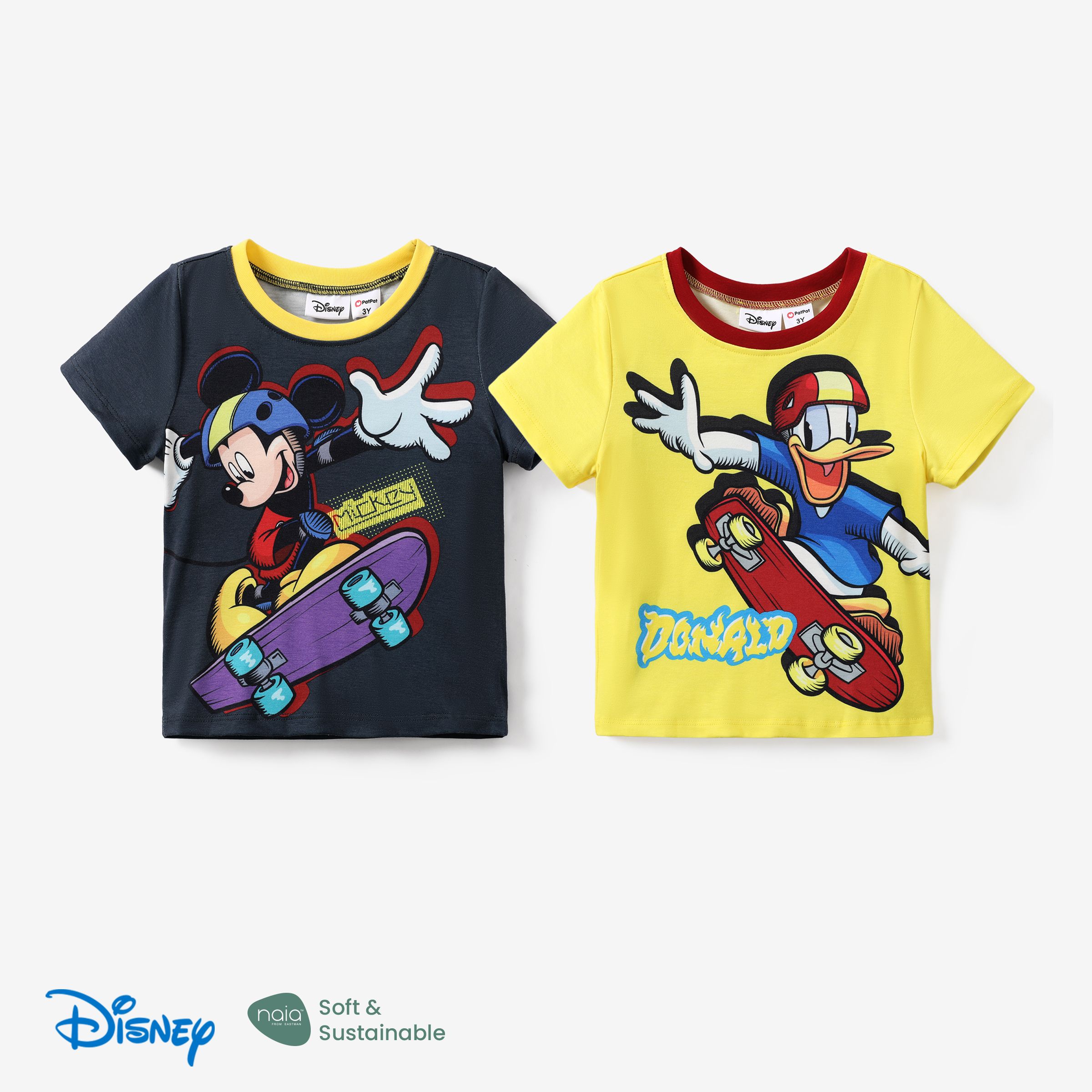迪士尼米奇和朋友們 1 件幼兒/兒童男孩 Naia™ 角色 T 恤