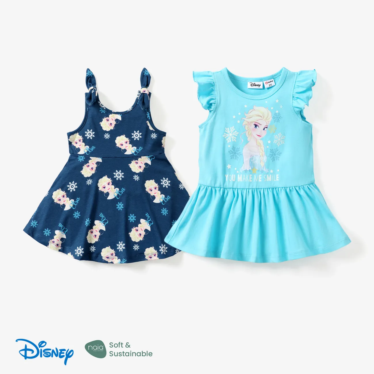 Disney Frozen Elsa 1pc Toddler Girls Naia™ Character Dress

 Dark Blue big image 1