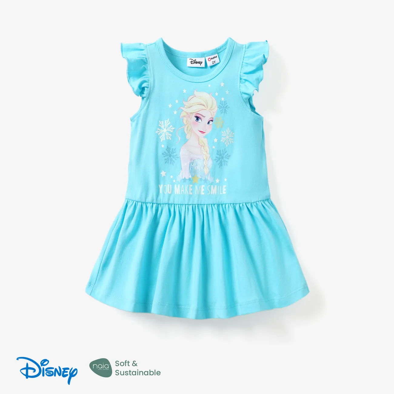 Disney Frozen Niño pequeño Chica Volantes Infantil Vestidos Turquesa big image 1