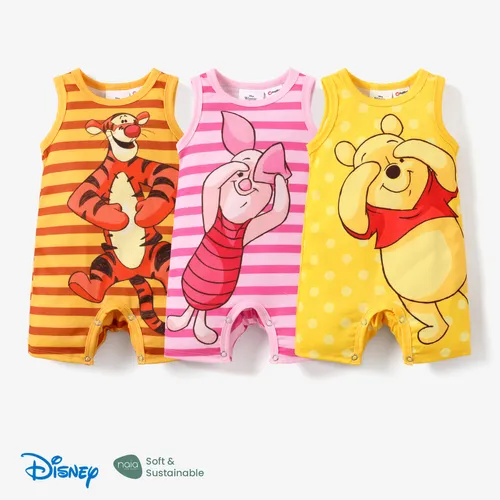 迪士尼小熊維尼 1 件裝男嬰/女孩 Naia™ 角色條紋/波爾卡圓點連體緊身衣

