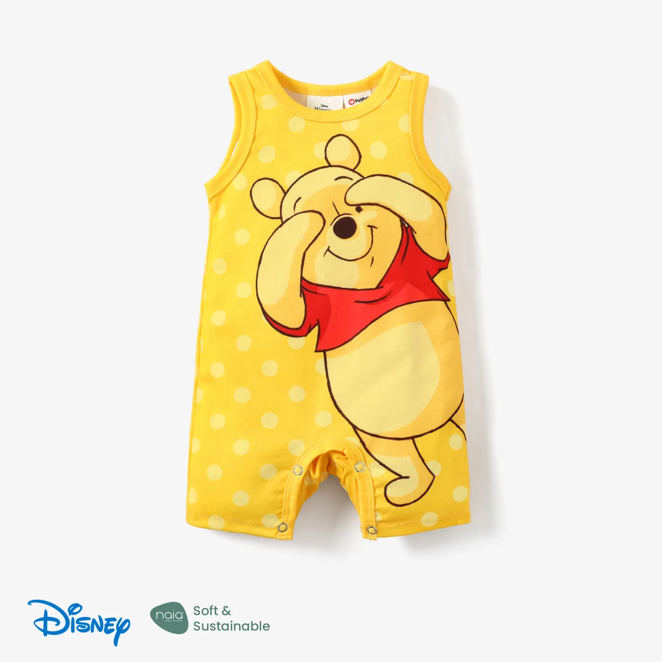 Disney Winnie the Pooh 1pc Baby Boys/Girls Naia™ Character Striped/Polka Dot Bodysuit

 LightYellow big image 1