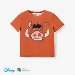 Disney Rei Leão Criança Unissexo Infantil Manga curta T-shirts Castanho