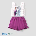 Disney Die Eiskönigin 2 Stück Kleinkinder Mädchen Rüschenrand Kindlich Westen-Sets Aufrichtigkeit