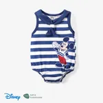 Disney Mickey and Friends Baby Boy/Girl 1pc Naia™ Navy Collar Striped Sleeveless Romper DeepBlue