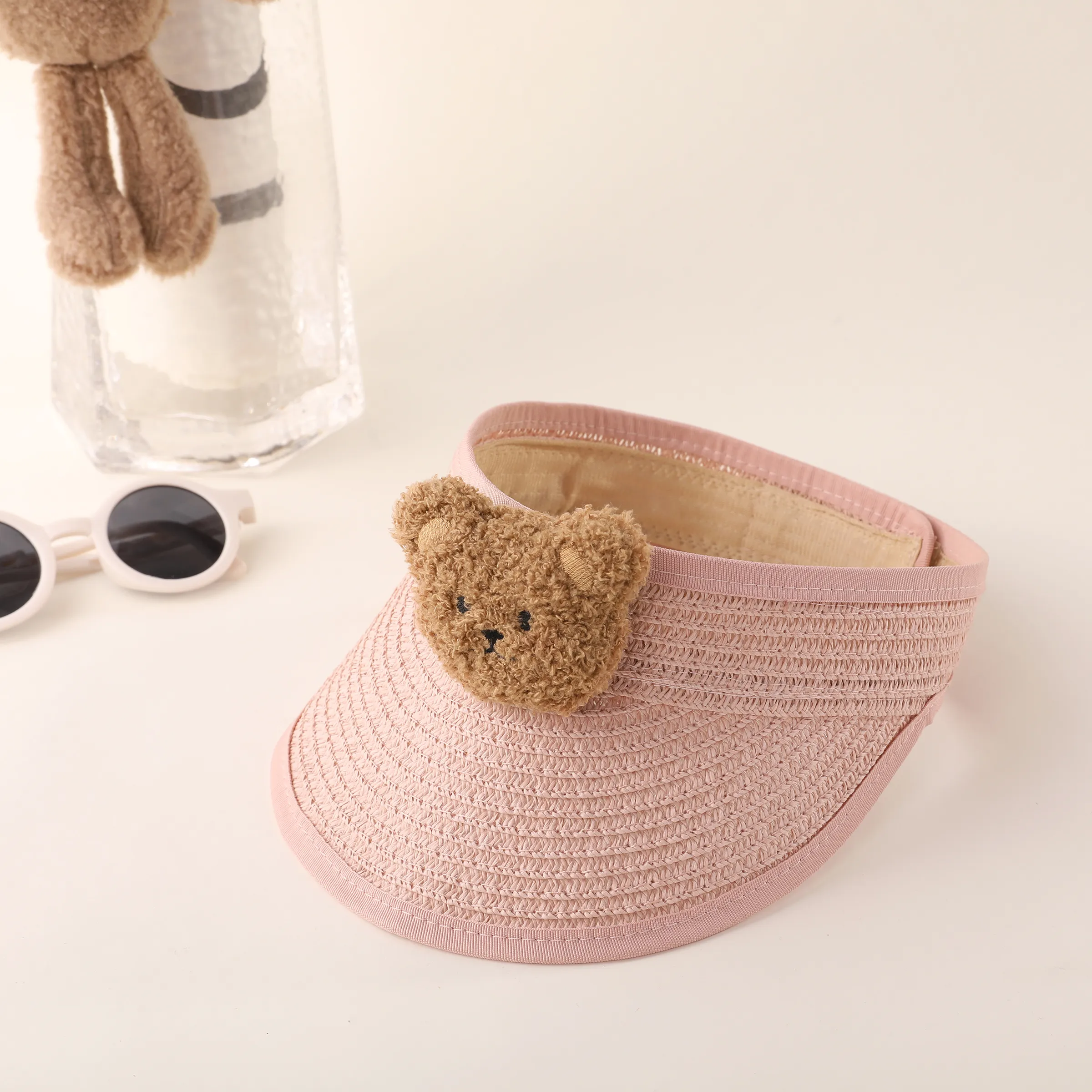 

Toddler Girl/Boy Childlike Super Cute Bear-Shaped Sun Hat with Head Coverage