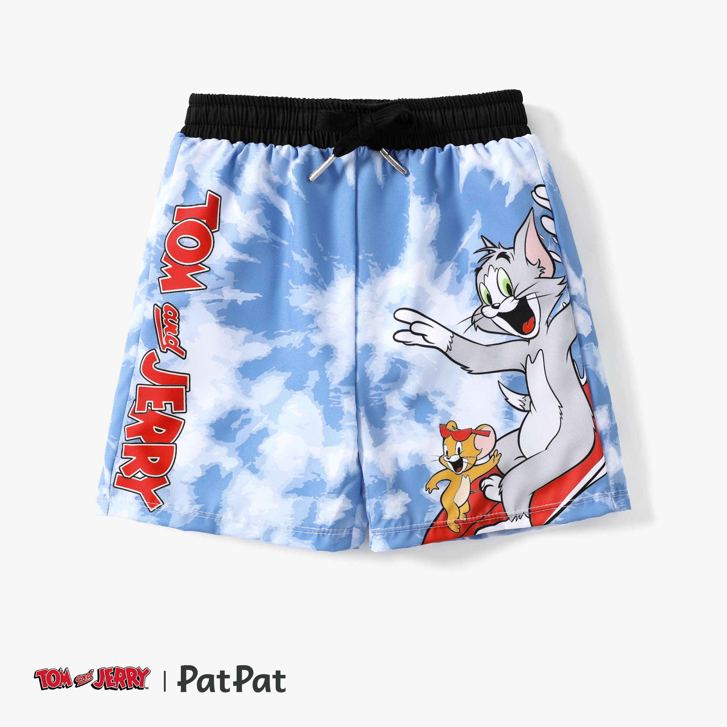 Tom and Jerry 1pc Toddler/Kids Boys Characker Print Swimwear