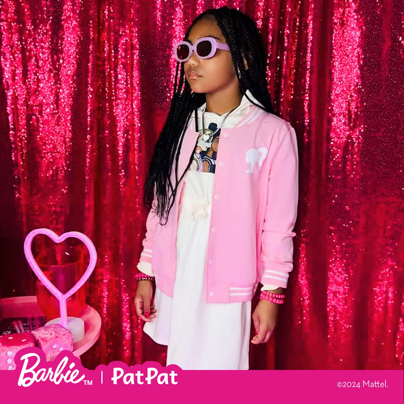 Barbie Langärmelig Oberteile Mama und ich rosa big image 1