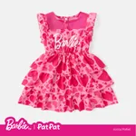 Barbie Toddler Kid Girl Dress / Jaqueta Bomber / Cami Romper / Conjuntos / Irmãos Combinando Rompers Rosa Quente