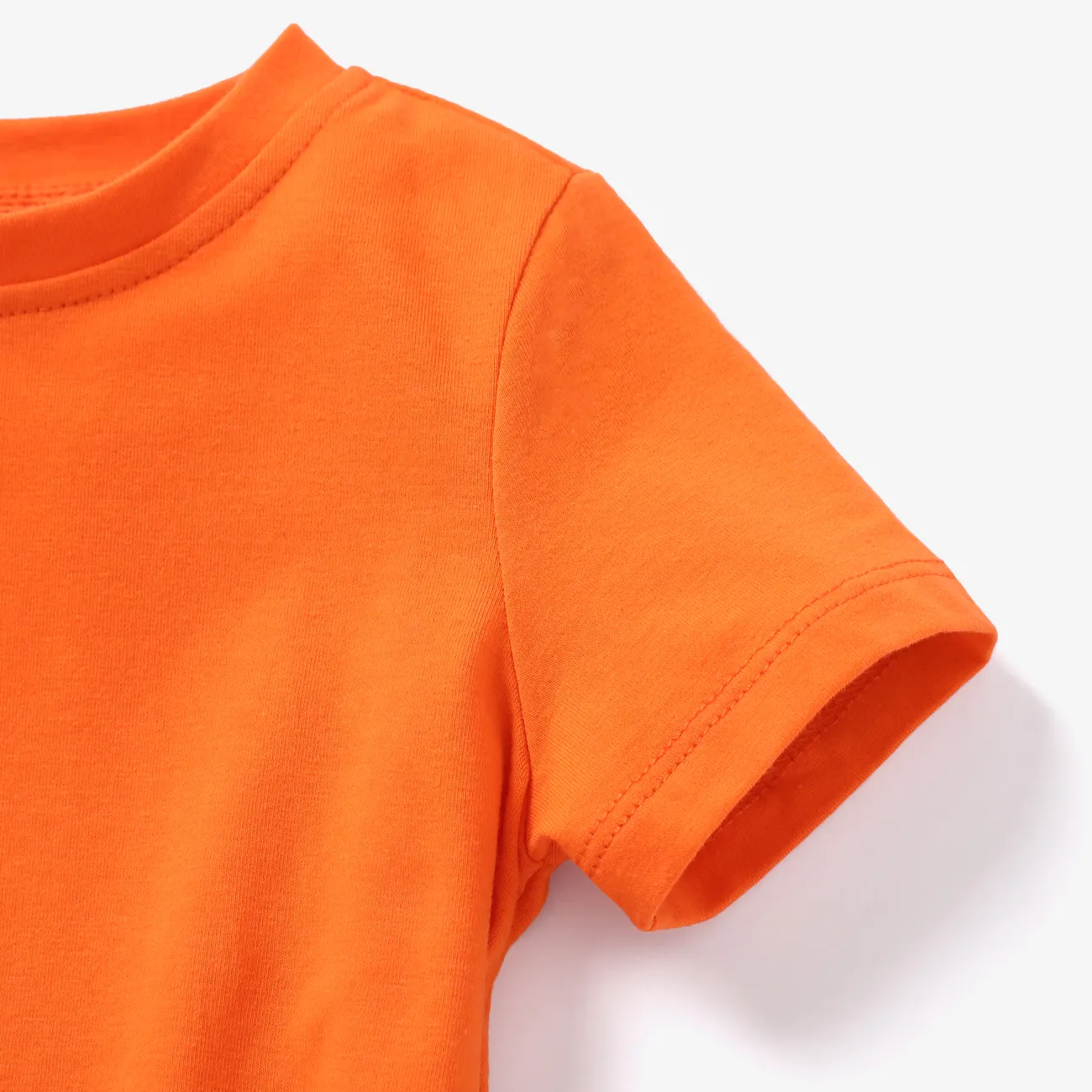 2 Stück Kleinkinder Mädchen Unregelmäßiger Saum Basics Kleider Orange big image 1