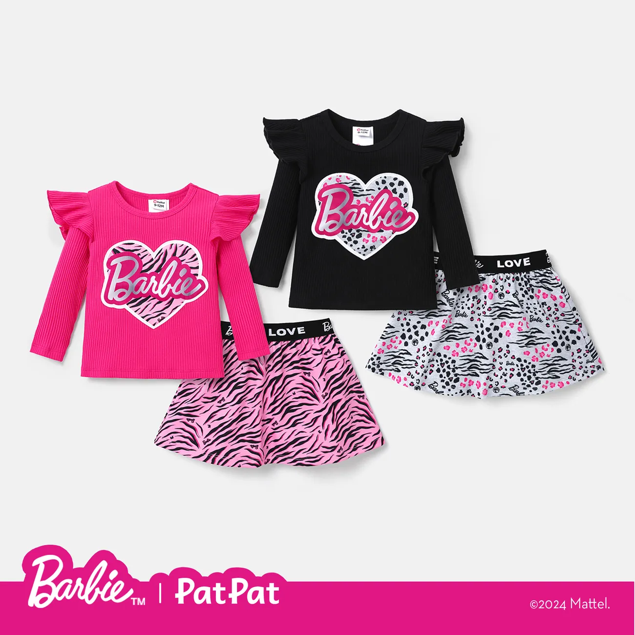 Barbie Heart Graphic Printed Baby Tee