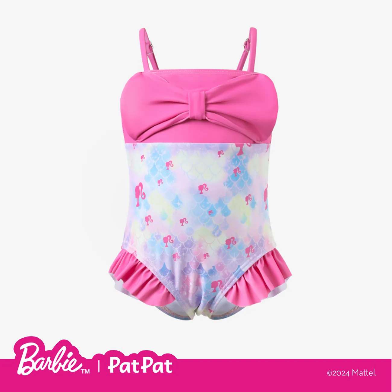 Barbie Baby Girl /Toddler Girl Barbie Mermaid bow swimsuit
 Roseo big image 1
