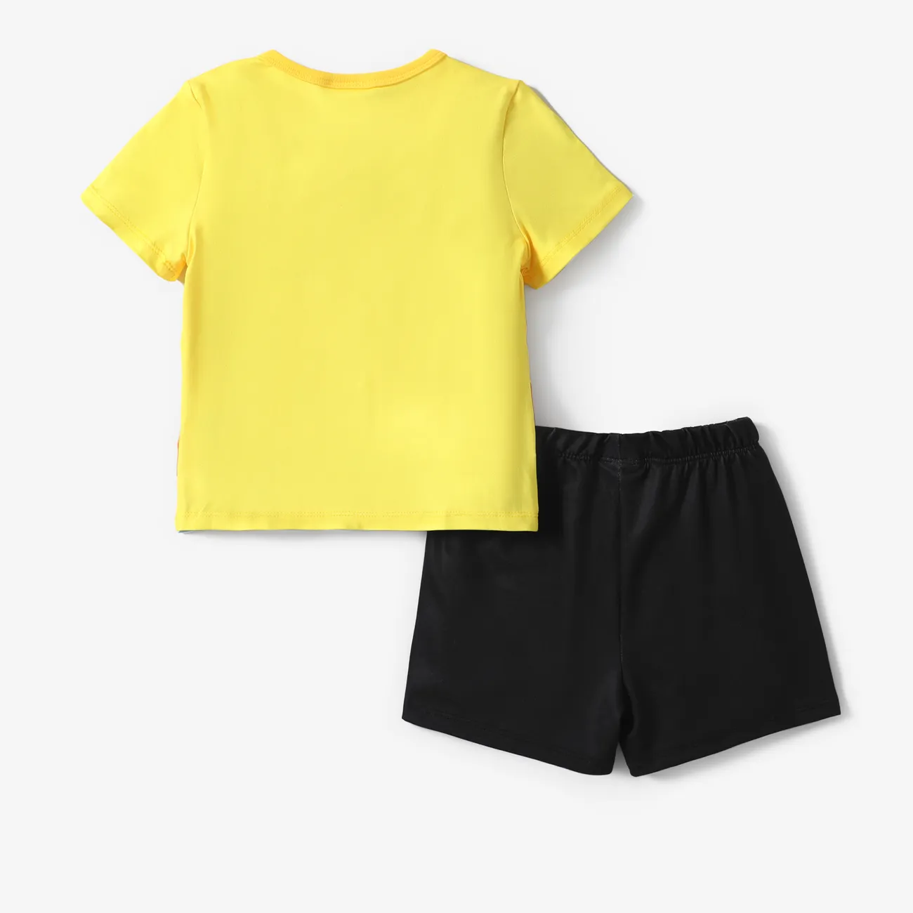 PAW Patrol Toddler Girls/Boys 2pcs Character Rainbow Print T-shirt with Shorts Sporty Set Yellow big image 1