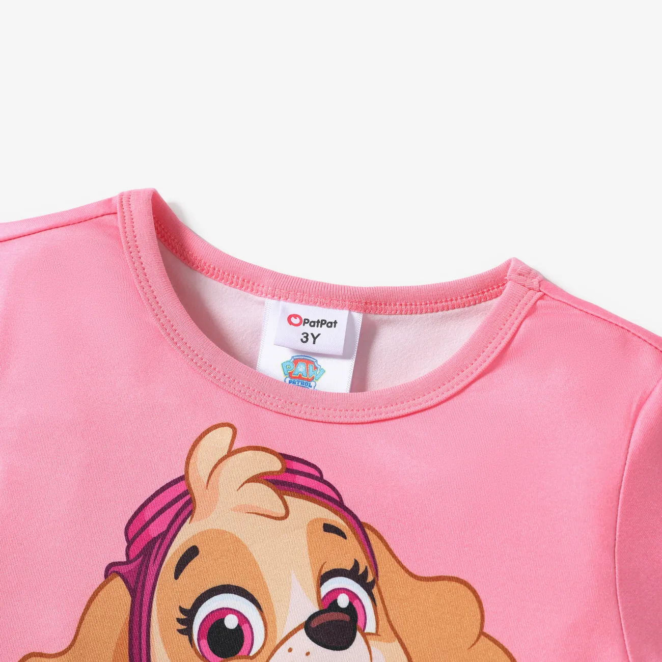 PAW Patrol Toddler Girls/Boys 2pcs Character Rainbow Print T-shirt with Shorts Sporty Set Pink big image 1
