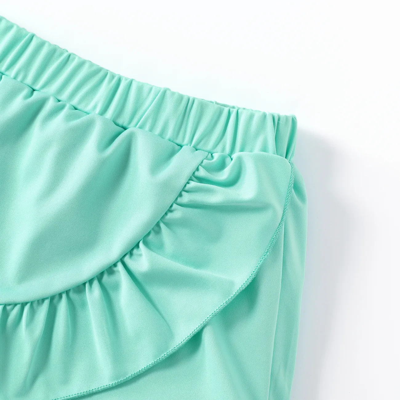 Pantalones de chándal Sweet Ruffle Edge para niña  Menta verde big image 1