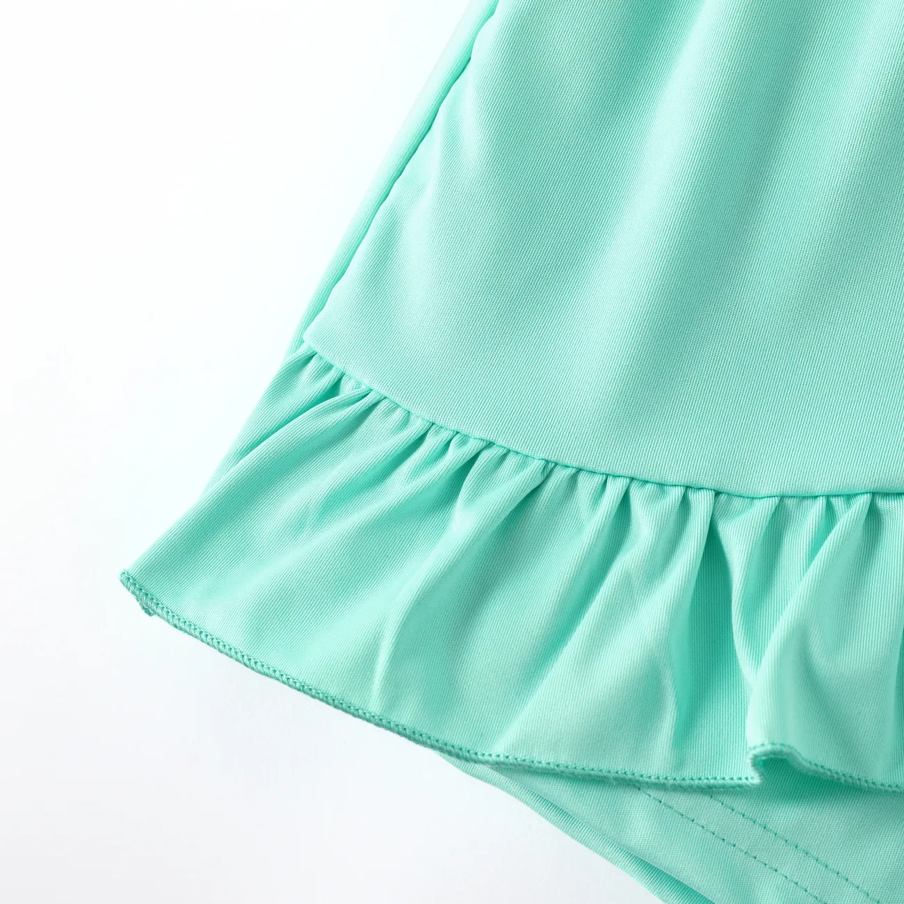 Pantalones de chándal Sweet Ruffle Edge para niña  Menta verde big image 1