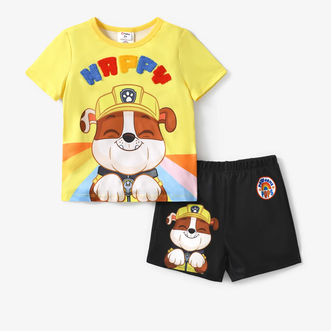 La Squadra dei Cuccioli 2 pezzi Bambino piccolo Unisex Infantile set di t-shirt Giallo big image 1