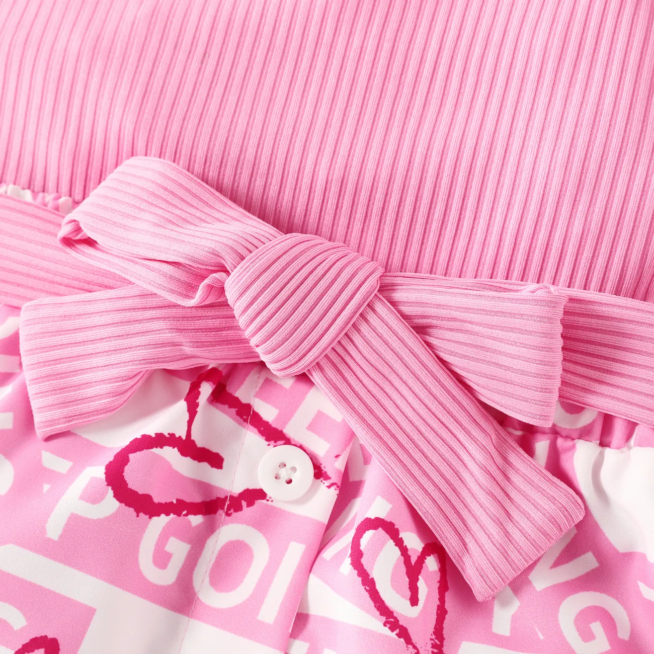 3 Stück Kinder Kostümrock Mädchen Schnürung Buchstaben rosa big image 1