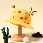 Bebê / criança bonito veado chapéu de balde de guarda-sol Amarelo