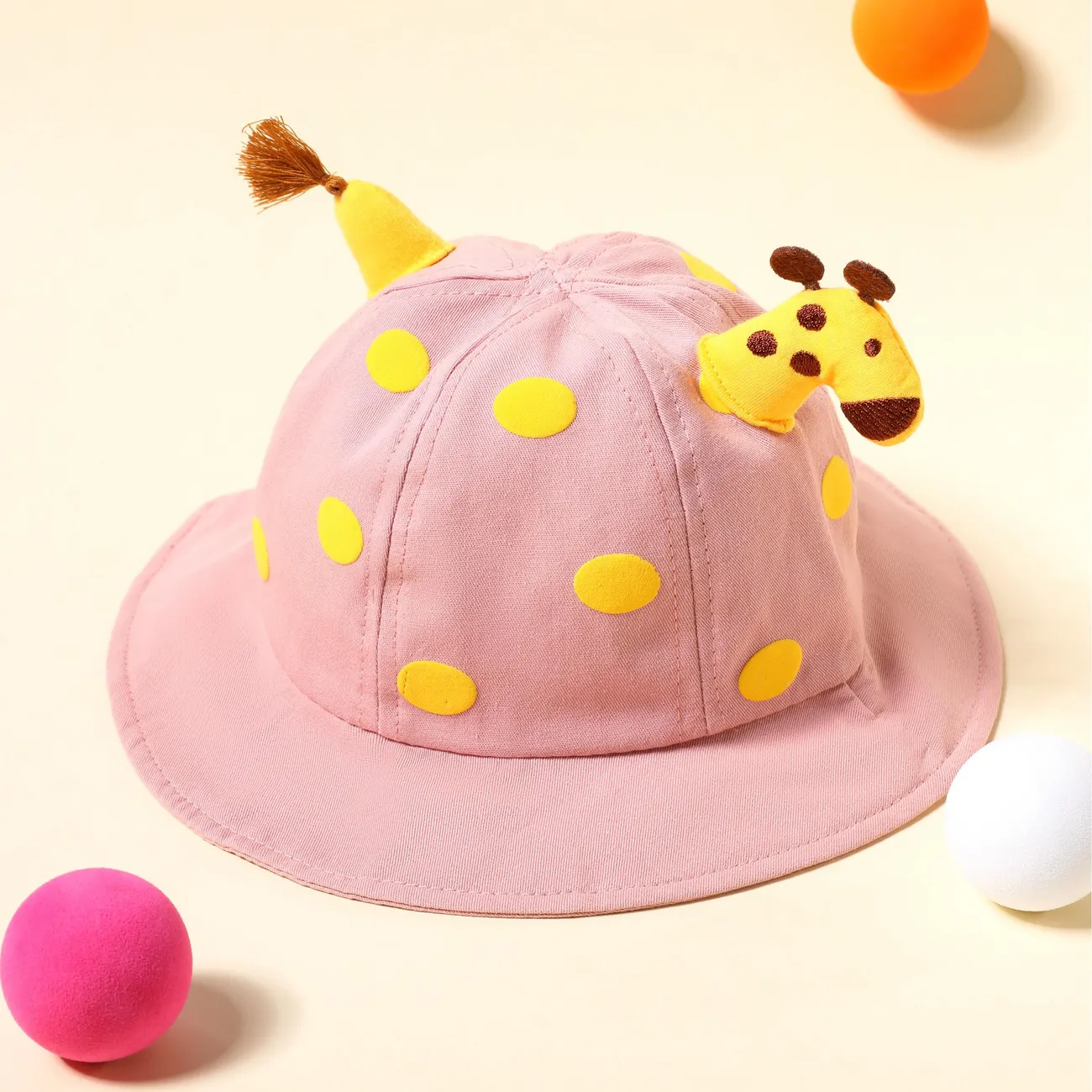 Bebê / criança bonito veado chapéu de balde de guarda-sol Rosa big image 1