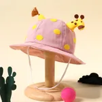 Bebê / criança bonito veado chapéu de balde de guarda-sol Rosa