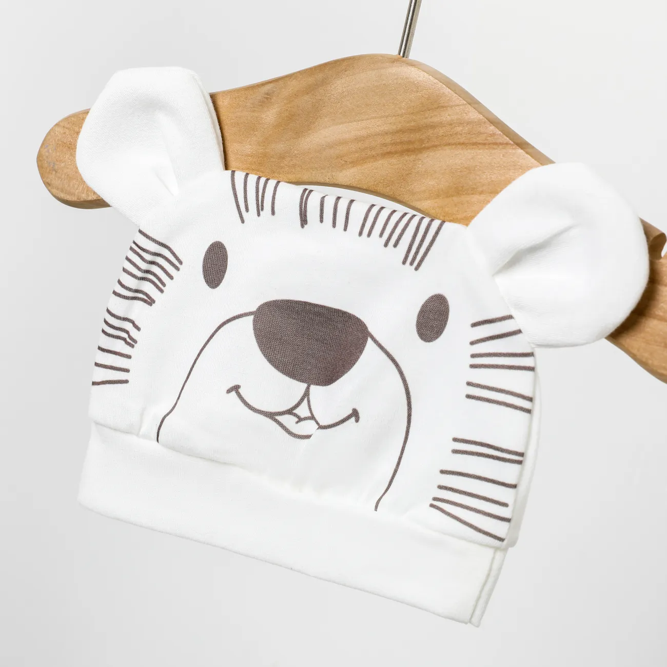 Childlike Animal Pattern 2pcs Short Sleeve Romper Set for Baby Boy - Regular Fit White big image 1