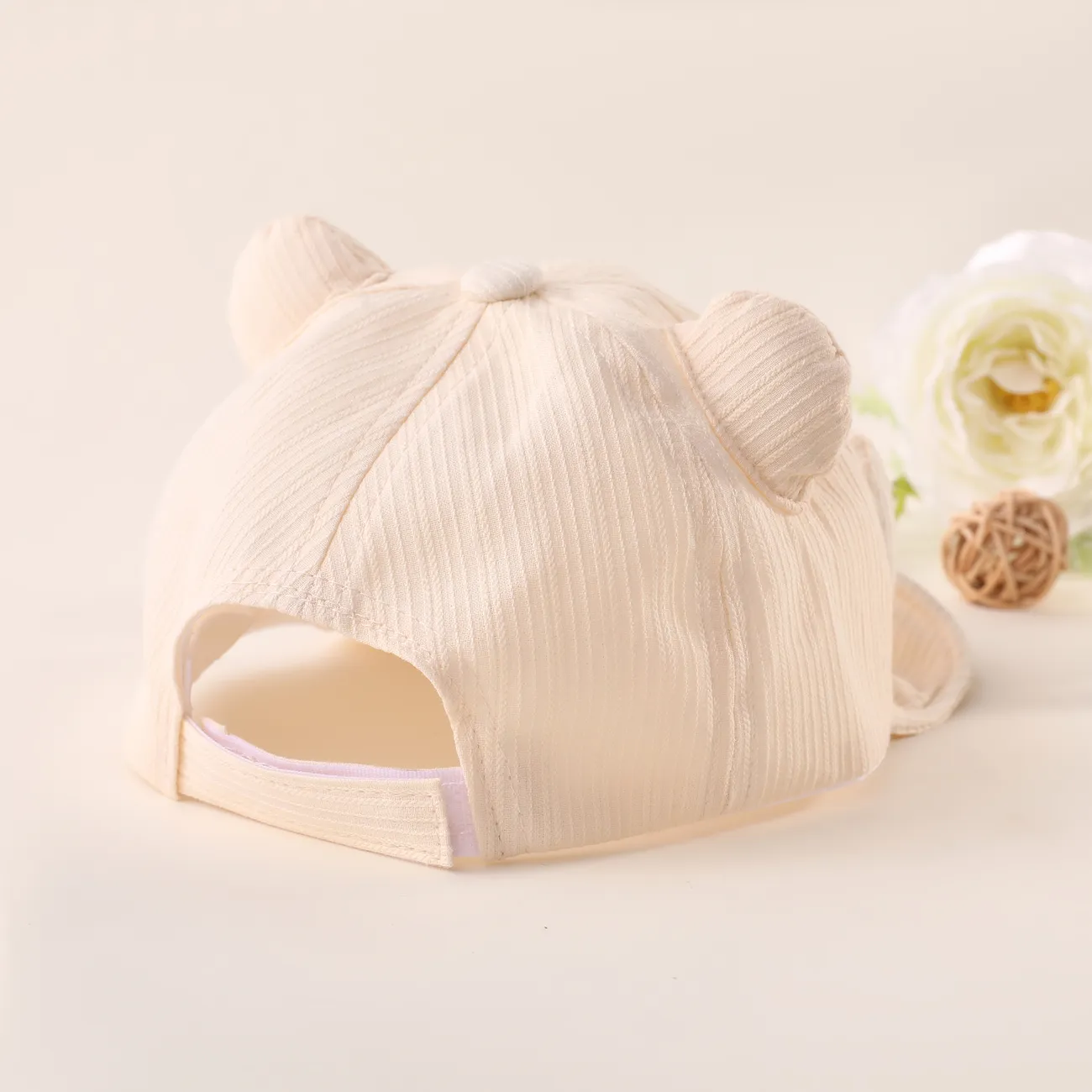 Bebê menina / menino infantil fino algodão chapéu de bico de pato Cor Bege big image 1