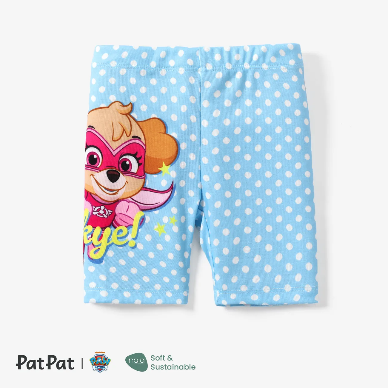 PAW Patrol 1pc Toddler Girl Naia™ Polka Dots Character Print Leggings Light Blue big image 1