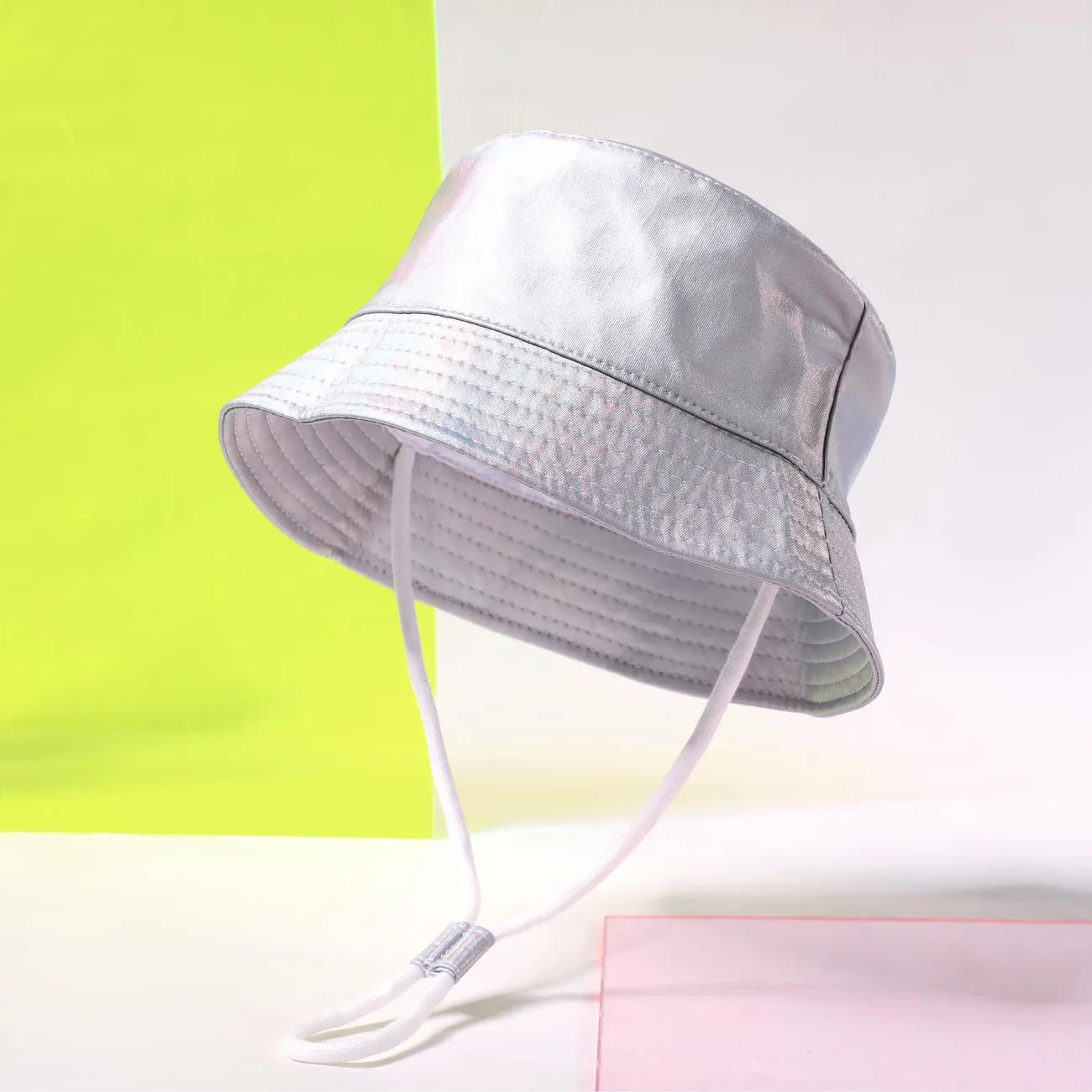 Niño pequeño / niños Niña / Niño avant-garde Sombrero de pesca láser 3D de moda Multicolor big image 1