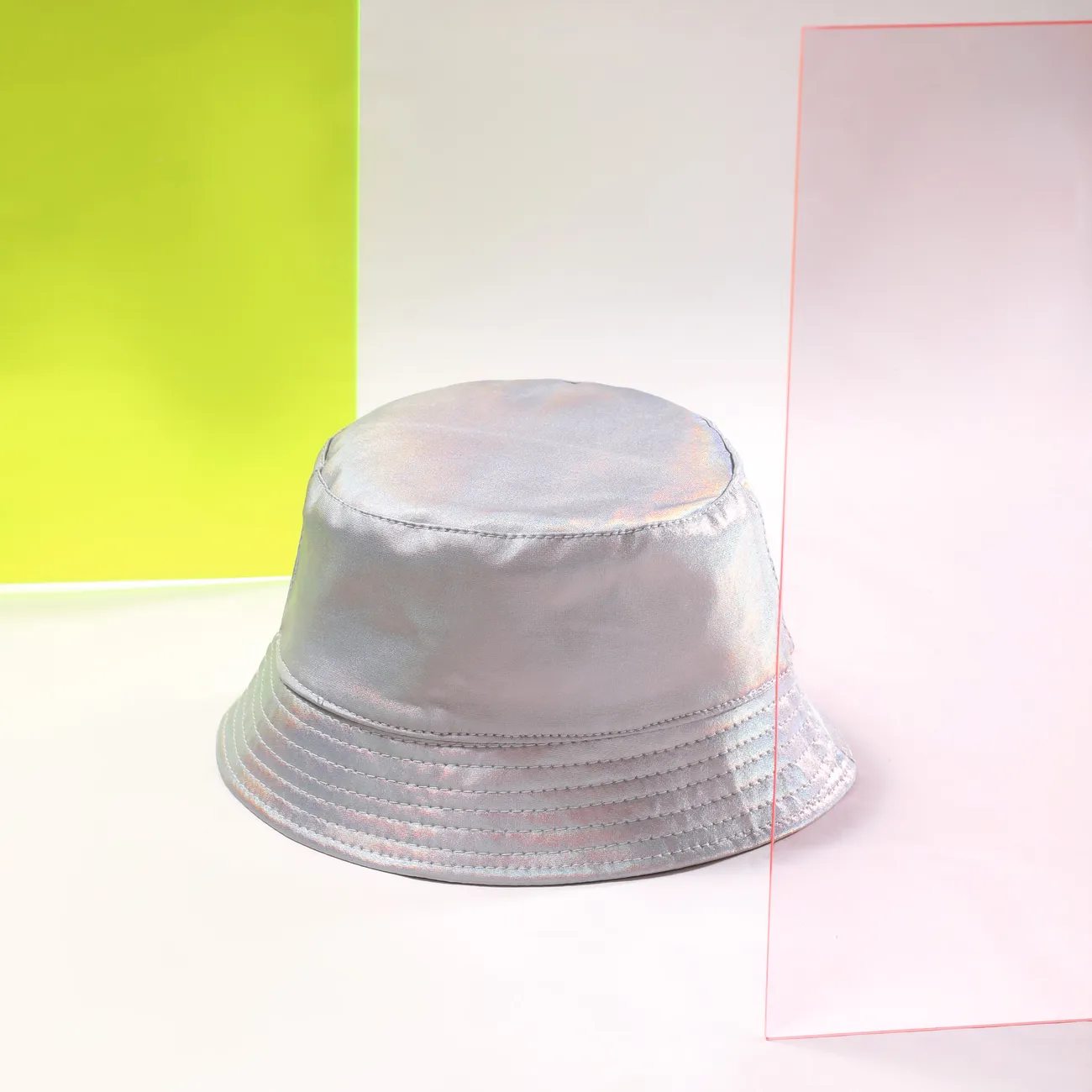 Niño pequeño / niños Niña / Niño avant-garde Sombrero de pesca láser 3D de moda Multicolor big image 1