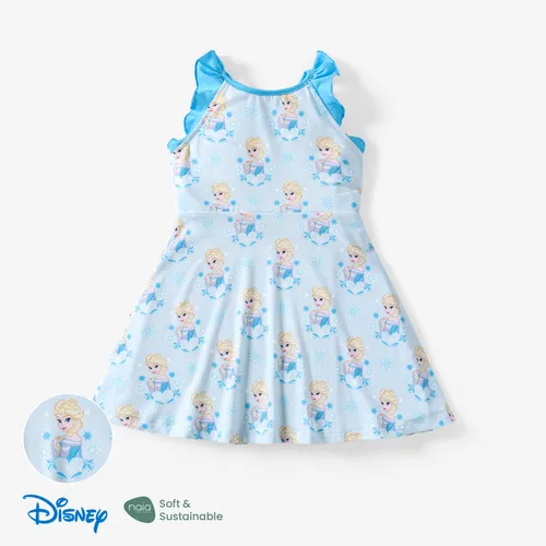 Disney Frozen Toddler Girls Elsa / Anna 1pc Naia™ Personagem All-over Print Ruffled Dress