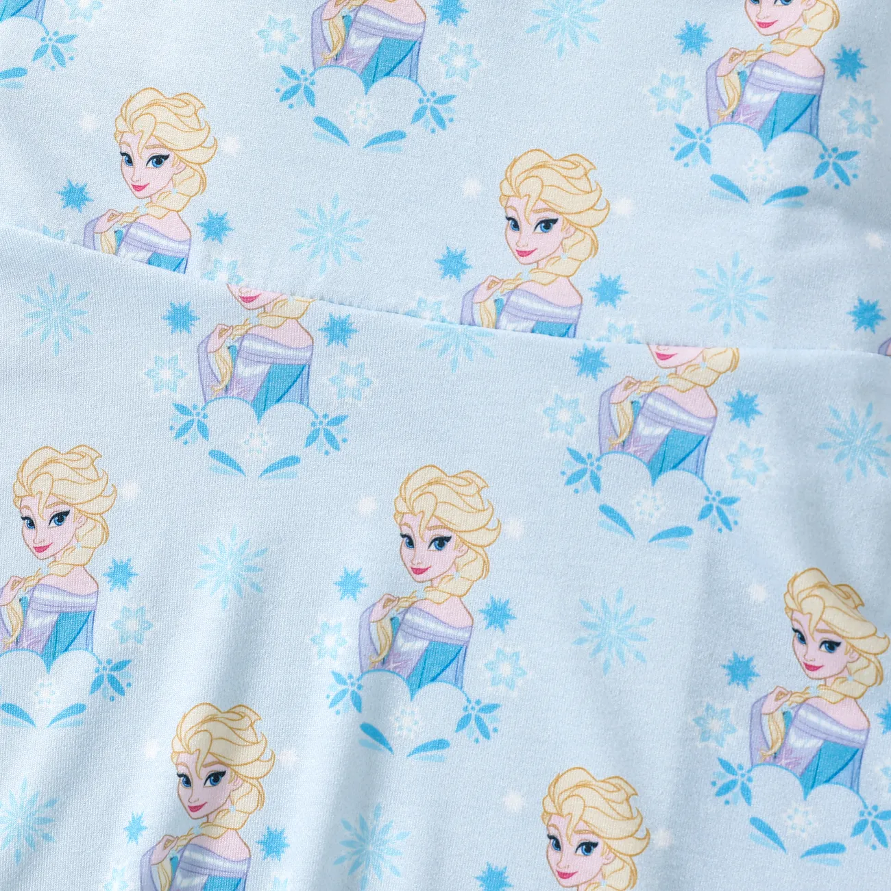 Disney Frozen Toddler Girls Elsa/Anna 1pc Naia™ Character All-over Print Ruffled Dress Light Blue big image 1
