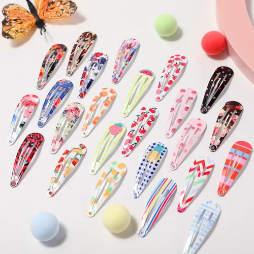 8-pack Toddler/kids Sweet Candy Printed Hair Accessories with Random Pattern Styles