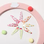 Paquete de 8 accesorios para el cabello con estampado de dulces dulces para niños pequeños / niños con estilos de patrones aleatorios Rosado
