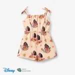 Disney Princess Moana/Ariel/Rapunzel 1pc Toddler Girls Naia™ Character Floral Print Spaghetti Strap Romper Khaki