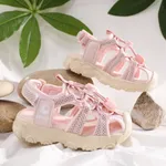 Toddler/Kid Sporty Solid Color Rubber Sandals Pink