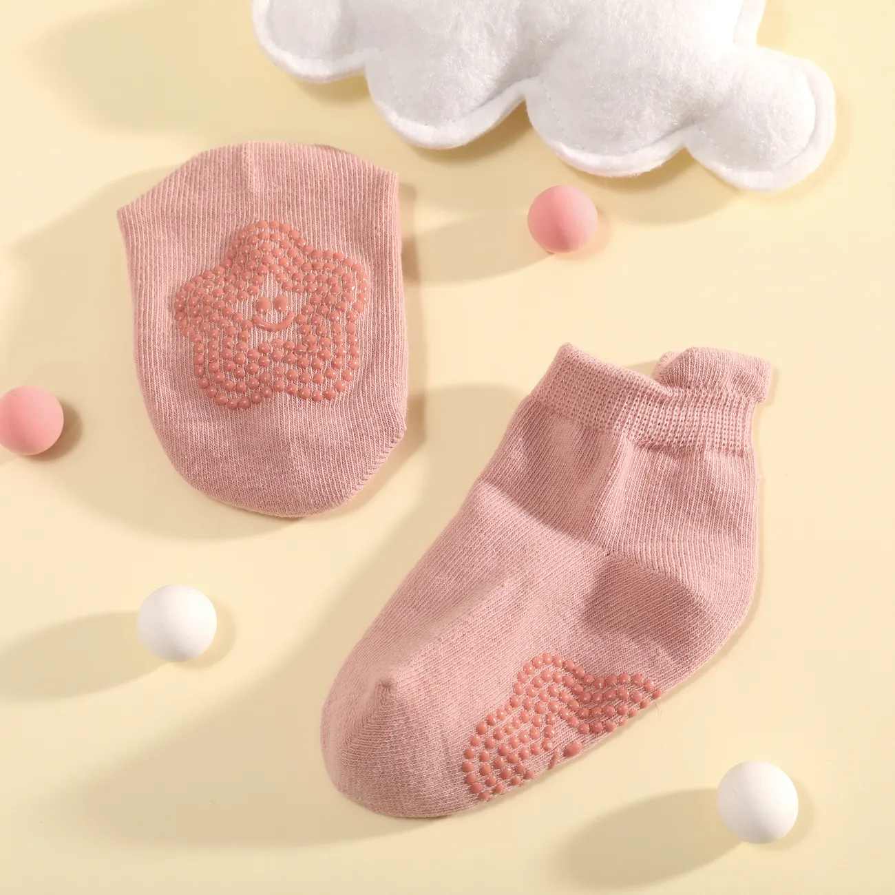 Baby Cloud Pattern Knieschoner zum Krabbeln, Anti-Rutsch und Schutz rosa big image 1