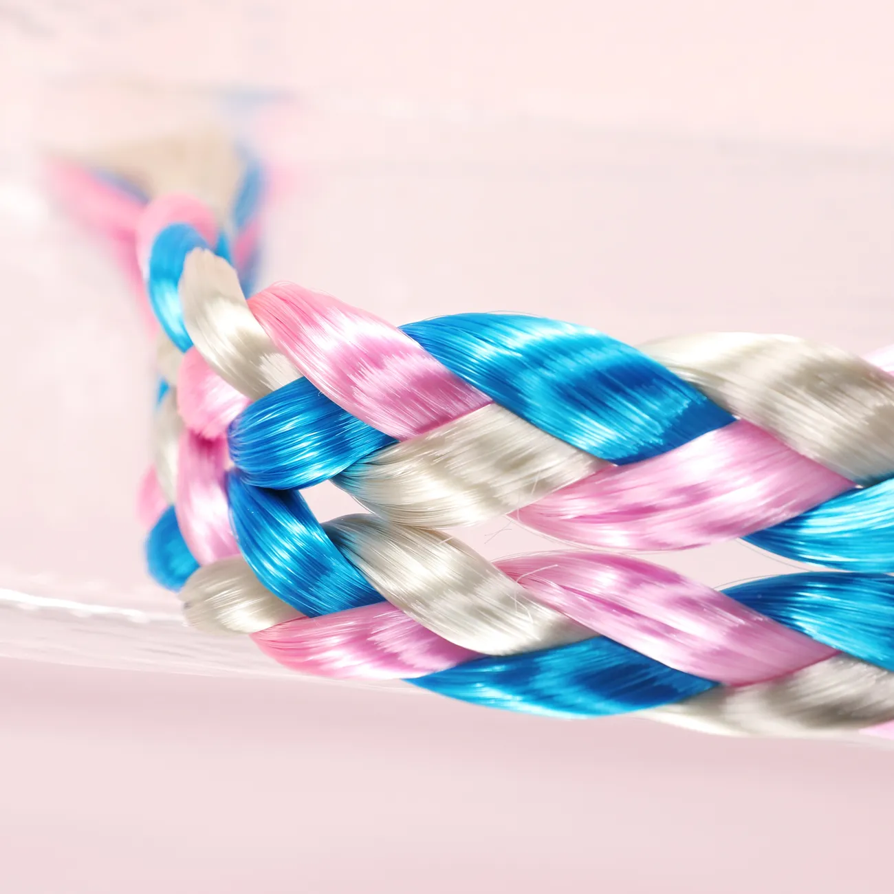 Niños pequeños / niños niña dulces lazos coloridos para el cabello con cuerdas multicolores Rosado big image 1