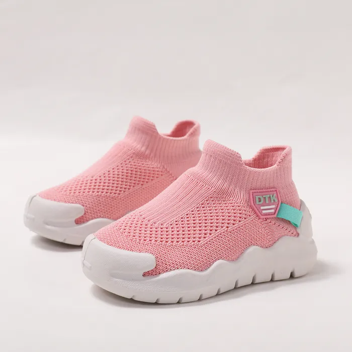 Chaussures de sport à enfiler en maille et coton de style sportif pour tout-petits/enfants 