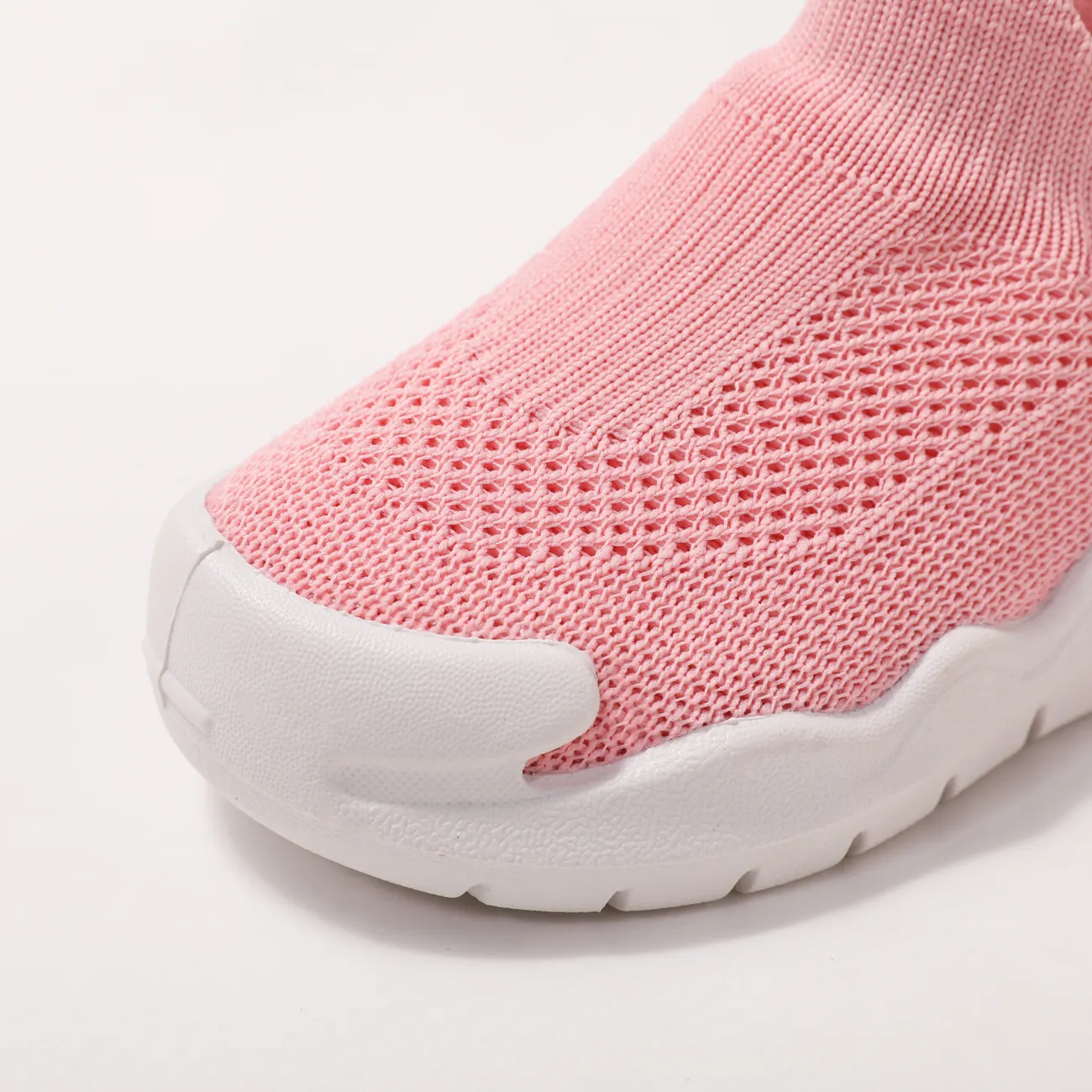 Toddler/Kid Sporty Style Mesh and Cotton Slip-on Sports Shoes  Pink big image 1