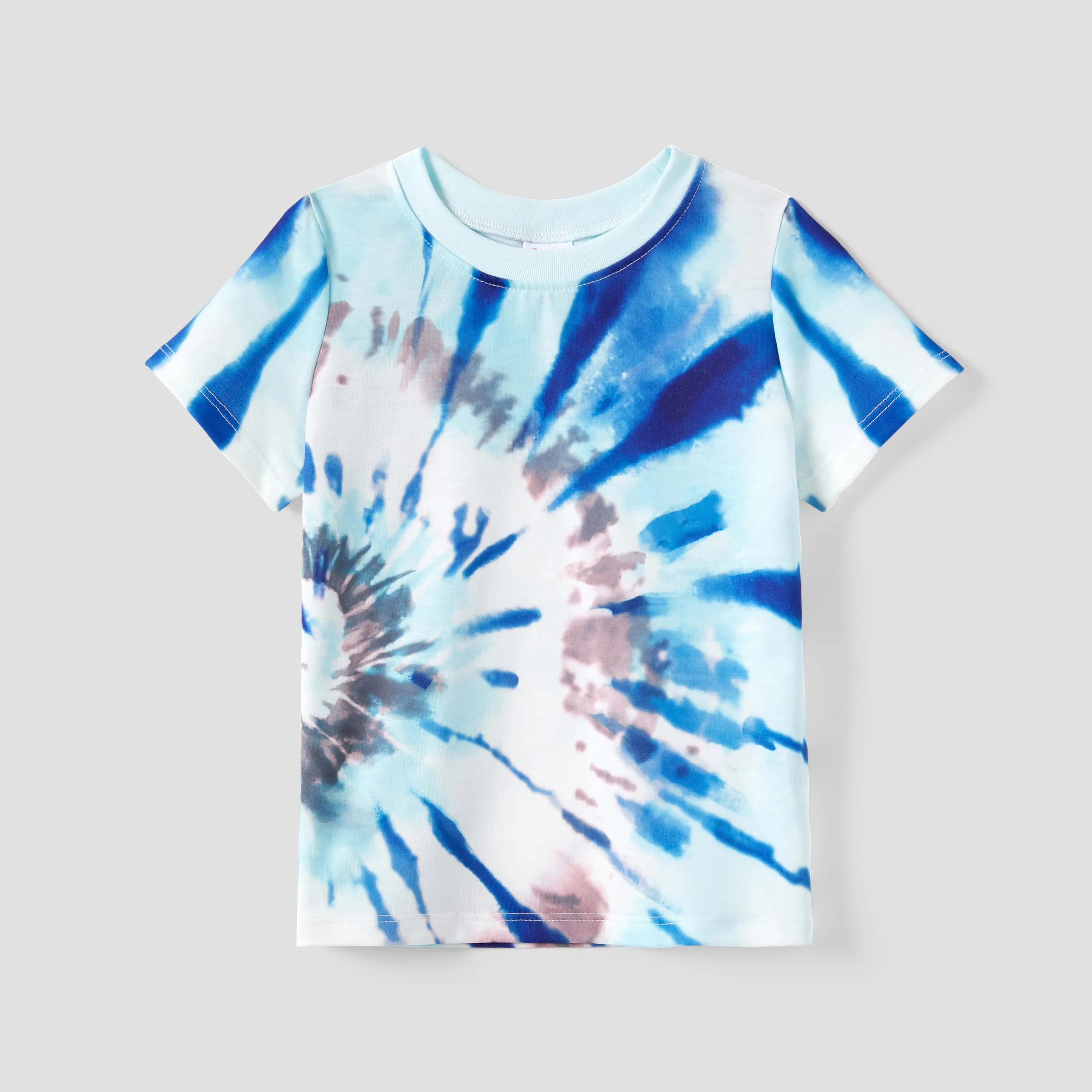 

Family Matching Sets Blue Twirl Tie-Dye Tee or Strap Dress with Pockets