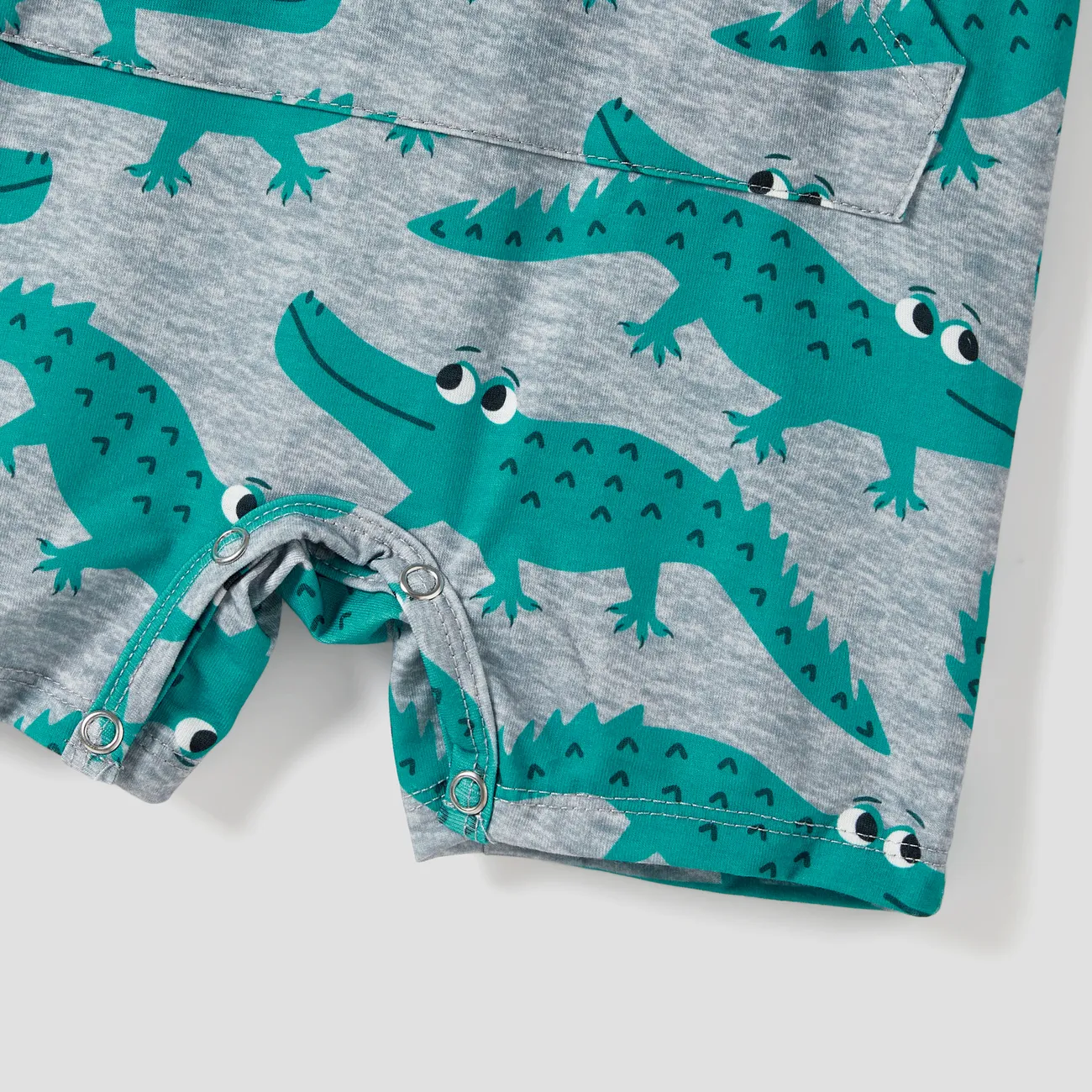 Familien-Looks Dinosaurier Kurzärmelig Familien-Outfits Pyjamas (Flame Resistant) Mehrfarben big image 1