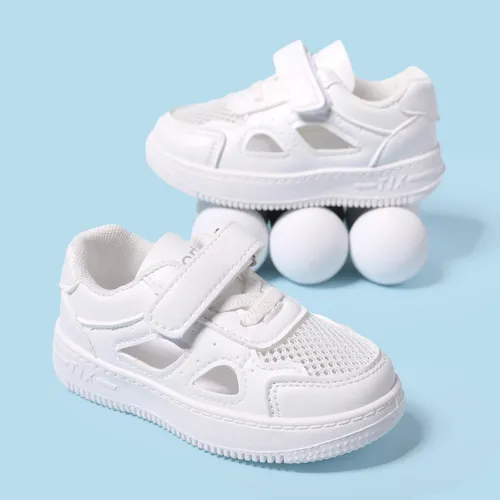 Niño pequeño / niño niño / niña Cierre de velcro Zapatos deportivos de malla