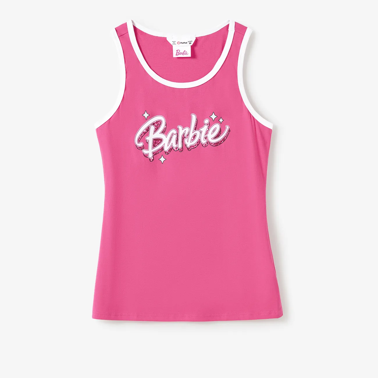 Barbie Mommy and Me Cotton Sporty Tank Top PINK-1 big image 1