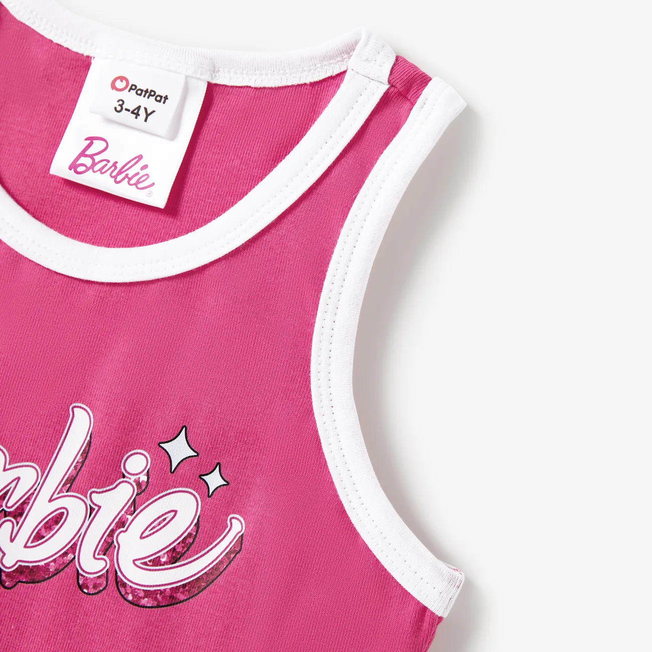 Barbie Mommy and Me Cotton Sporty Tank Top PINK-1 big image 1