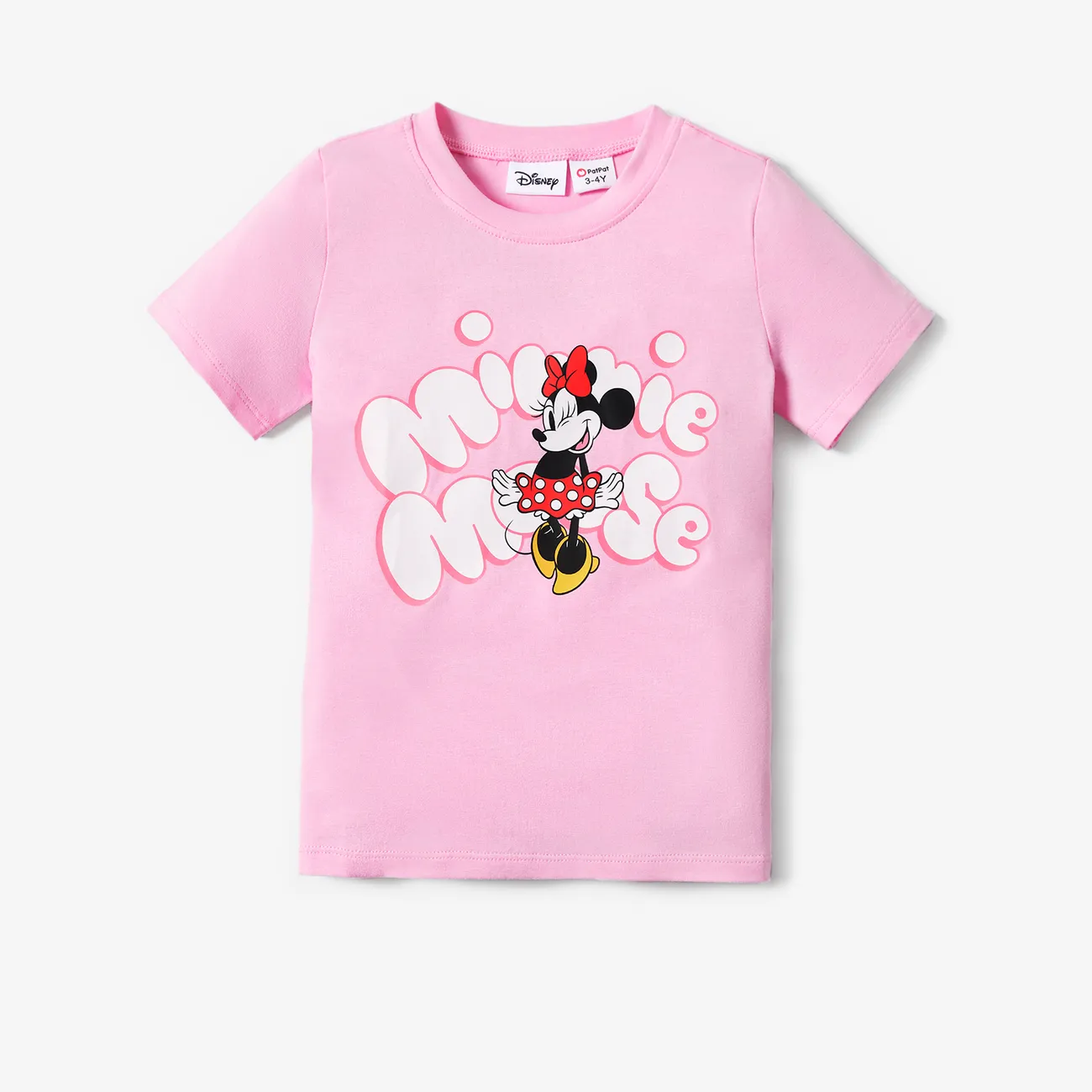 Disney Mickey and Friends Look de família Dia da Mãe Manga curta Conjuntos de roupa para a família Tops Rosa big image 1