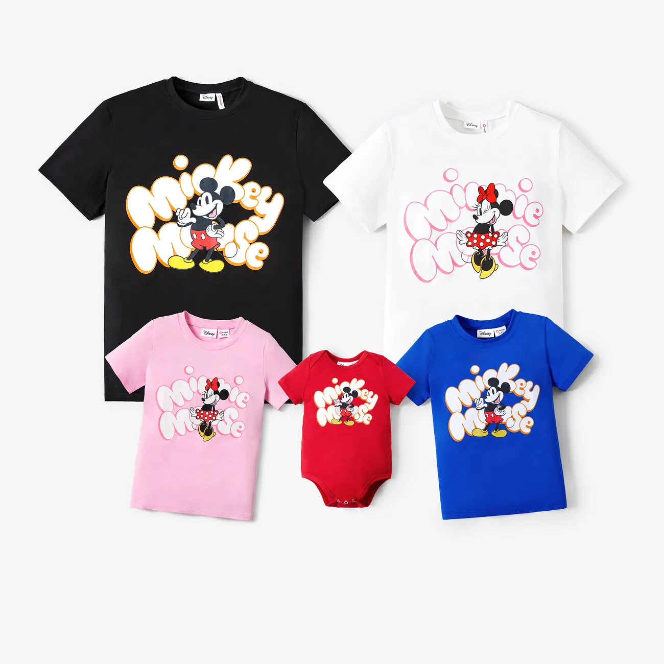 Disney Mickey and Friends Familien-Looks Muttertag Kurzärmelig Familien-Outfits Oberteile rosa big image 1