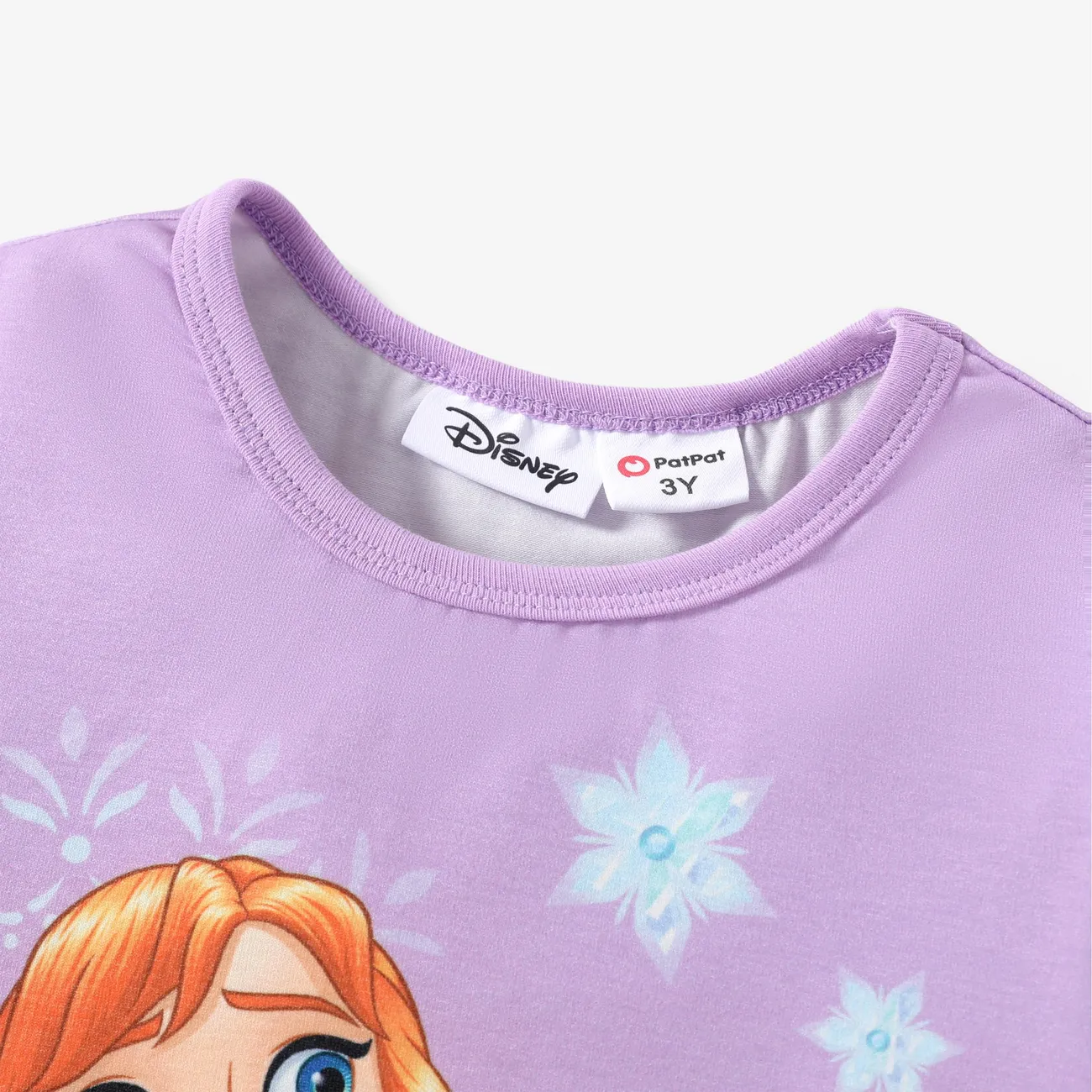 Disney Frozen Niño pequeño Chica Hipertáctil Infantil Manga corta Camiseta Púrpura big image 1
