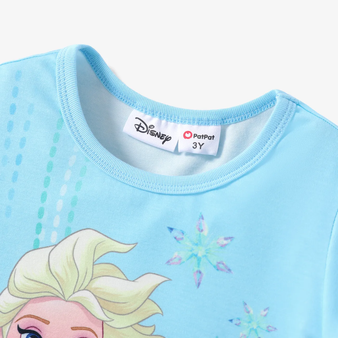 Disney Frozen Niño pequeño Chica Hipertáctil Infantil Manga corta Camiseta Azul big image 1