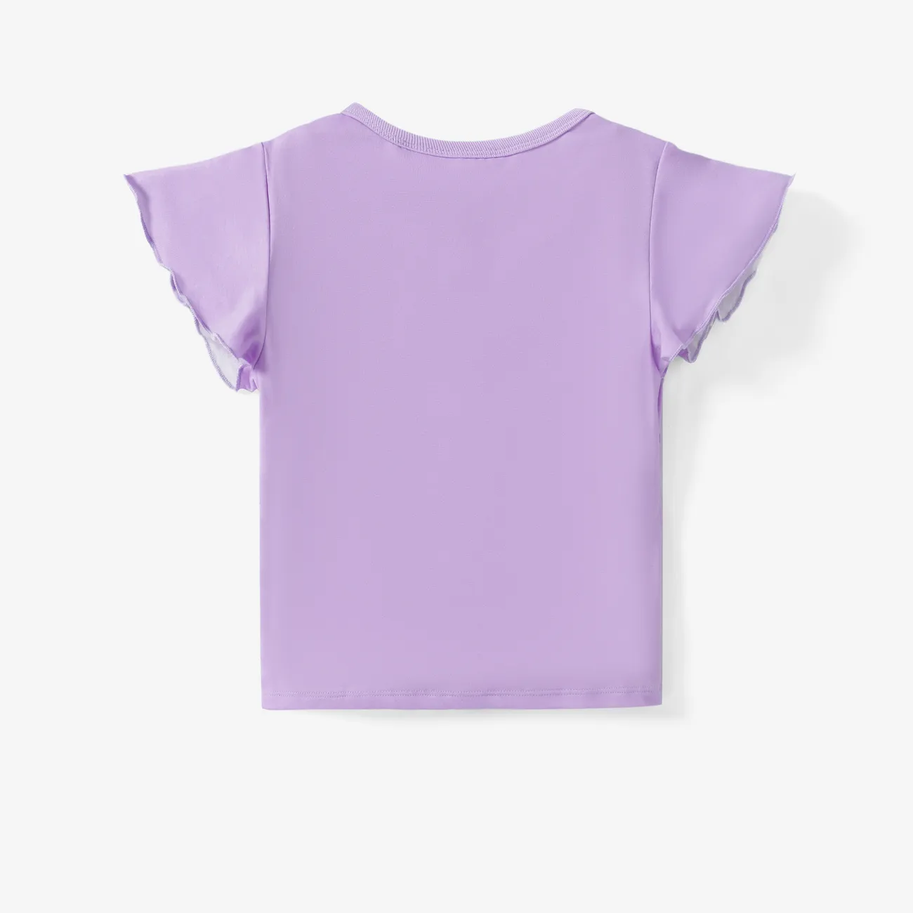 Disney Frozen Toddler Girls Elsa/Anna 1pc Naia™ Character Print Ruffle-sleeve Top  Purple big image 1