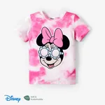 Disney Mickey and Friends Family Matching Character Print Short-sleeve T-shirt PINK-1